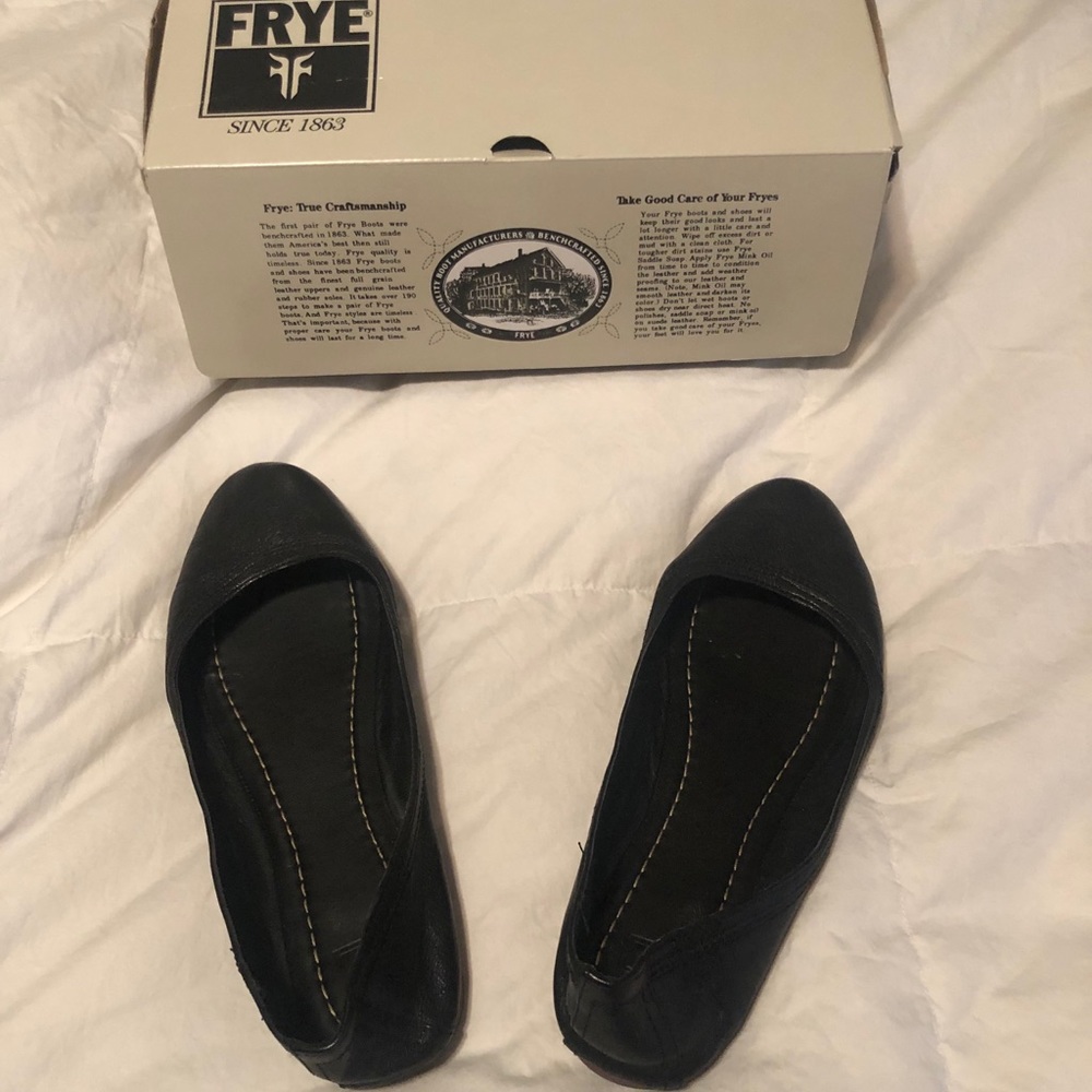 Frye Black flats size 9